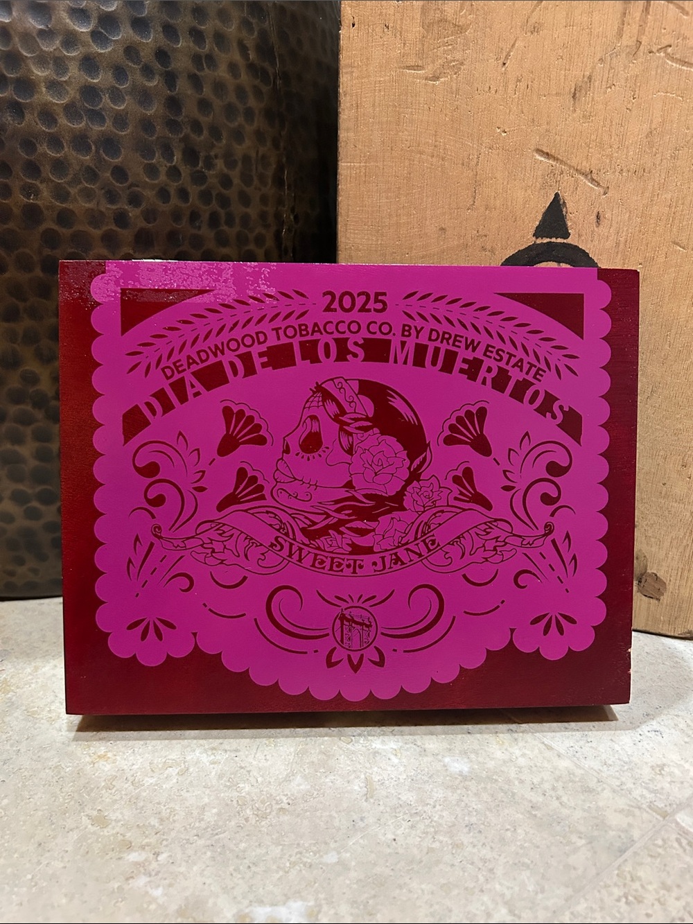 DREW ESTATE Deadwood Dia De Los Muertos Empty Cigar Box